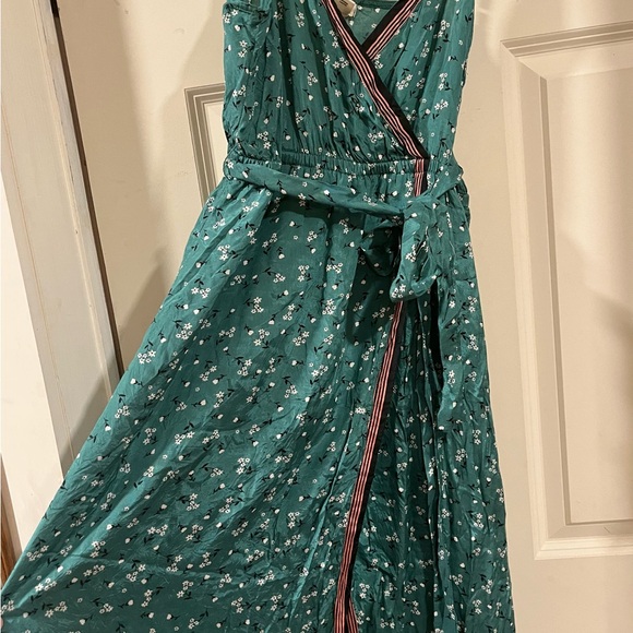 Billabong Blue and Green Maxi Sundress with Slit - Picture 5 of 7